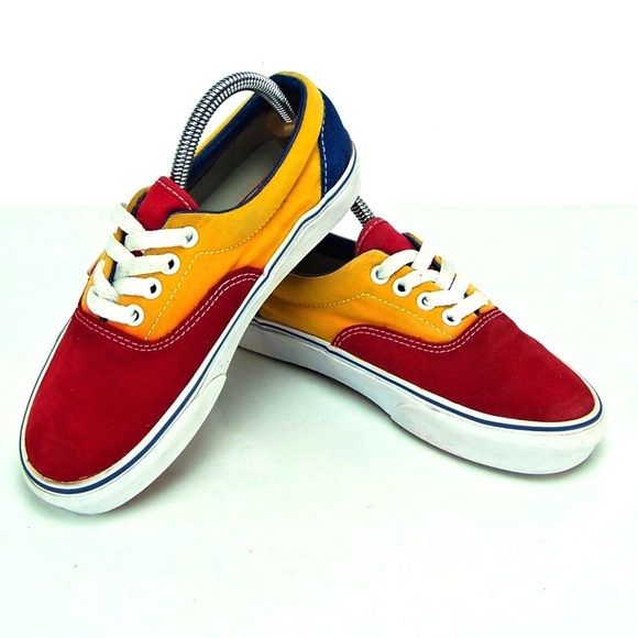 Vans Shoes Vans Era Red Blue Yellow Skate Shoes W 55 M 4 Poshmark